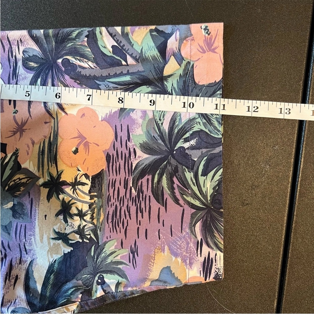 Bimini Bay Hawaiian Button Up Shirt Men’s Size L Floral Pink/Purple Palm Cotton - Picture 8 of 9